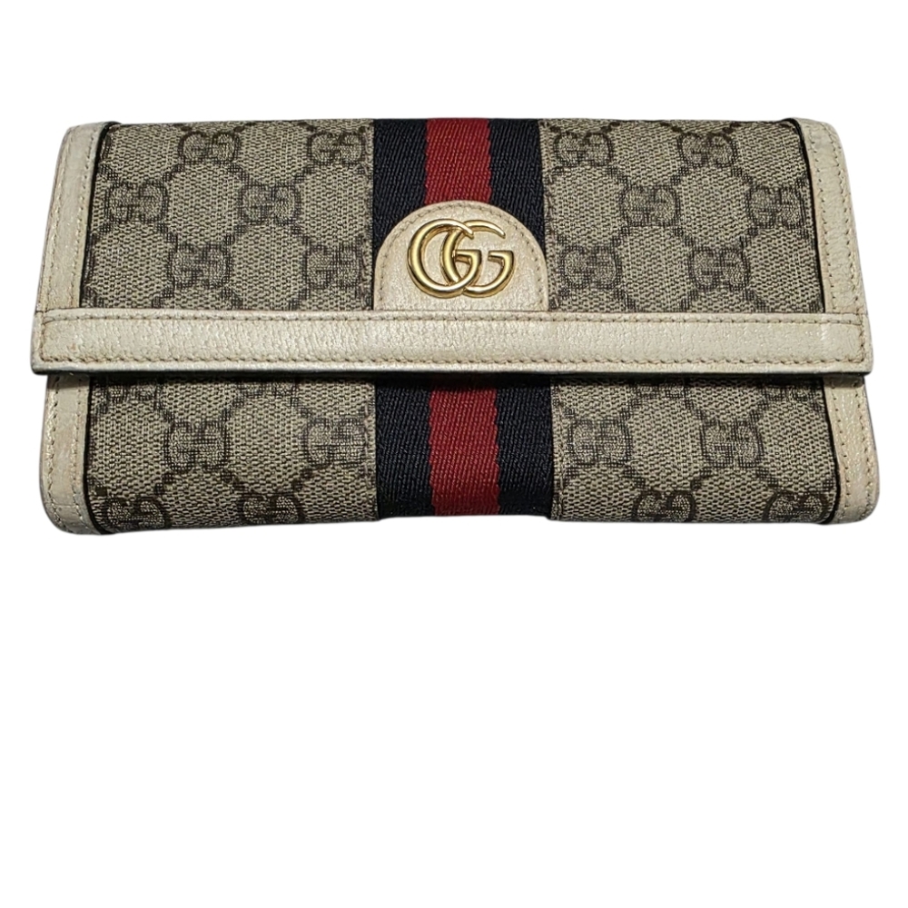 Gucci Ophidia GG Continental Wallet W/Dustcover